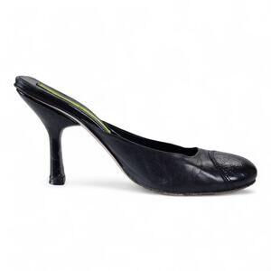 Goffredo Fantini Italian Minimalist Leather Mules 35.5 Avant Garde